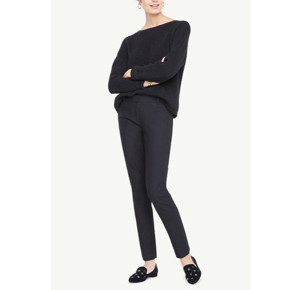 Ann Taylor Black Signature Pant Tapered Ankle